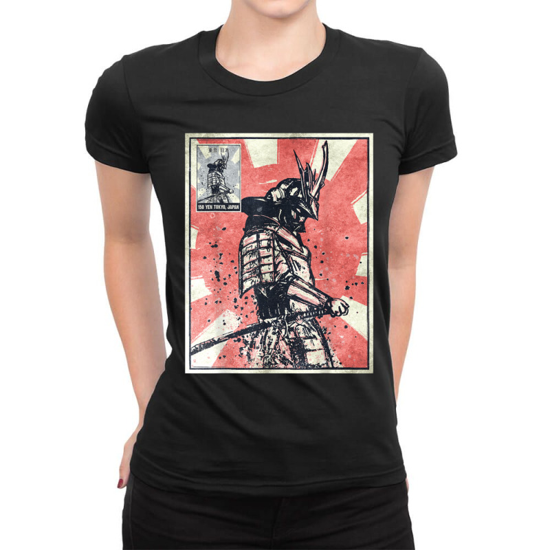 Samurai Warrior Duvet Covers Ladies Fitted T-Shirt by apolitery | Artistshot