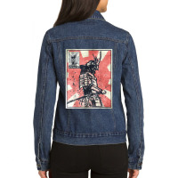 Samurai Warrior Duvet Covers Ladies Denim Jacket | Artistshot