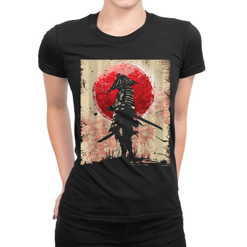 Samurai Warrior Duvet Covers 6 Ladies Fitted T-Shirt by apolitery | Artistshot