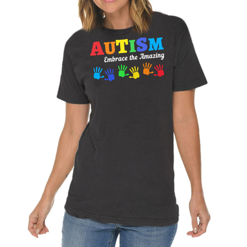 Autism T  Shirt Autism Awareness Embrace The Amazing T  Shirt Vintage T-Shirt by vmcdermott132 | Artistshot