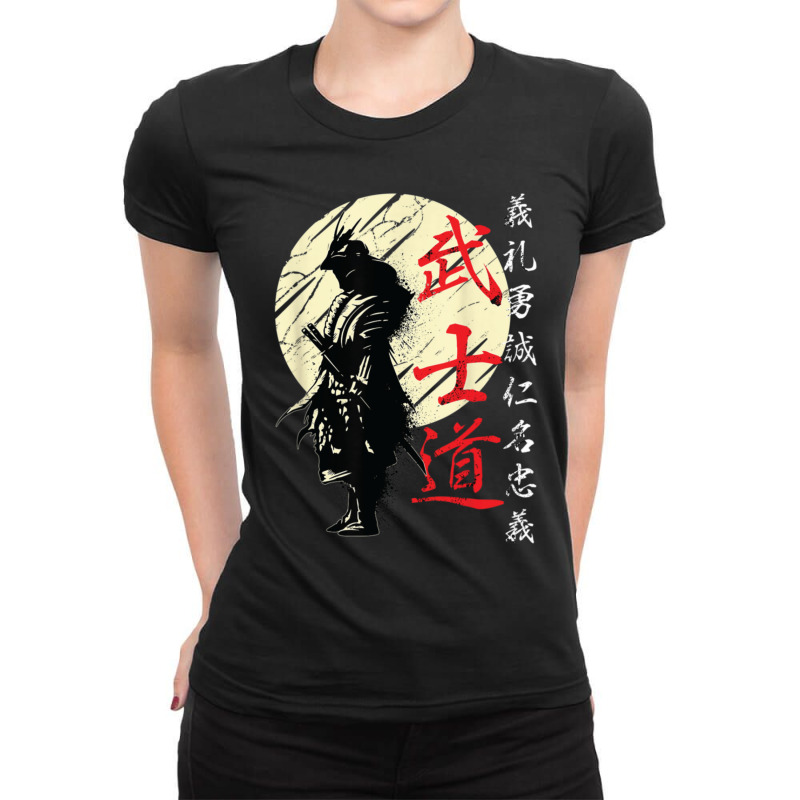 Samurai Warrior Duvet Covers 8 Ladies Fitted T-Shirt by apolitery | Artistshot