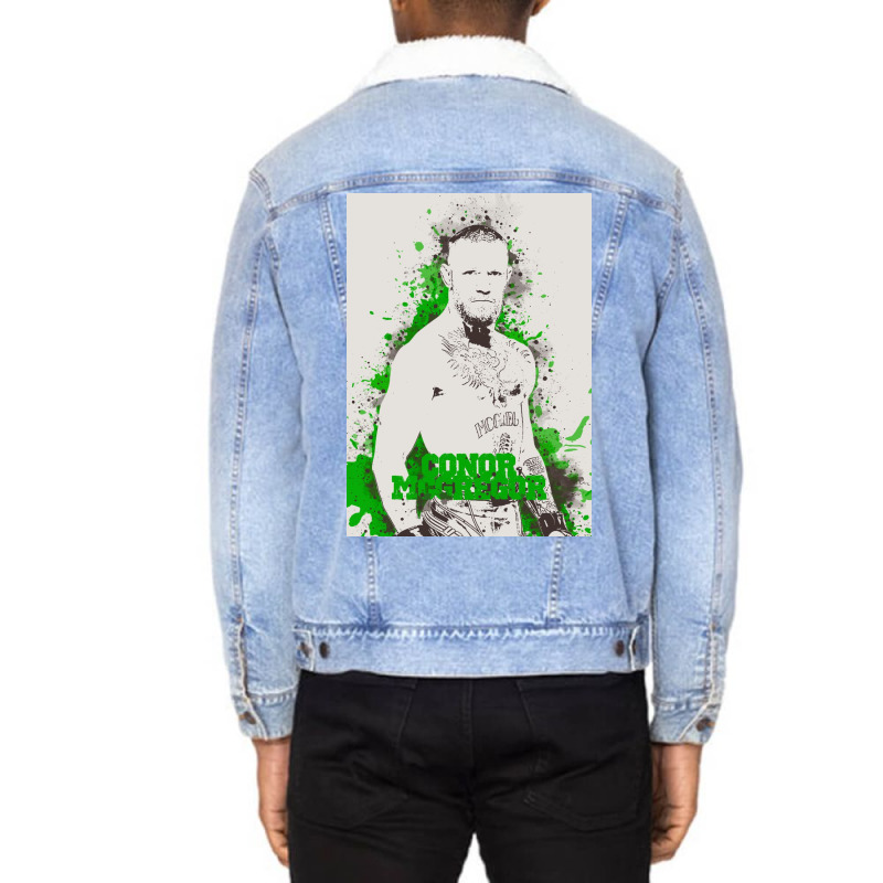 Conor Mcgregor Painting Art Unisex Sherpa-lined Denim Jacket | Artistshot