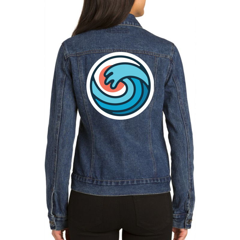 Wave Ladies Denim Jacket by Quilimo | Artistshot