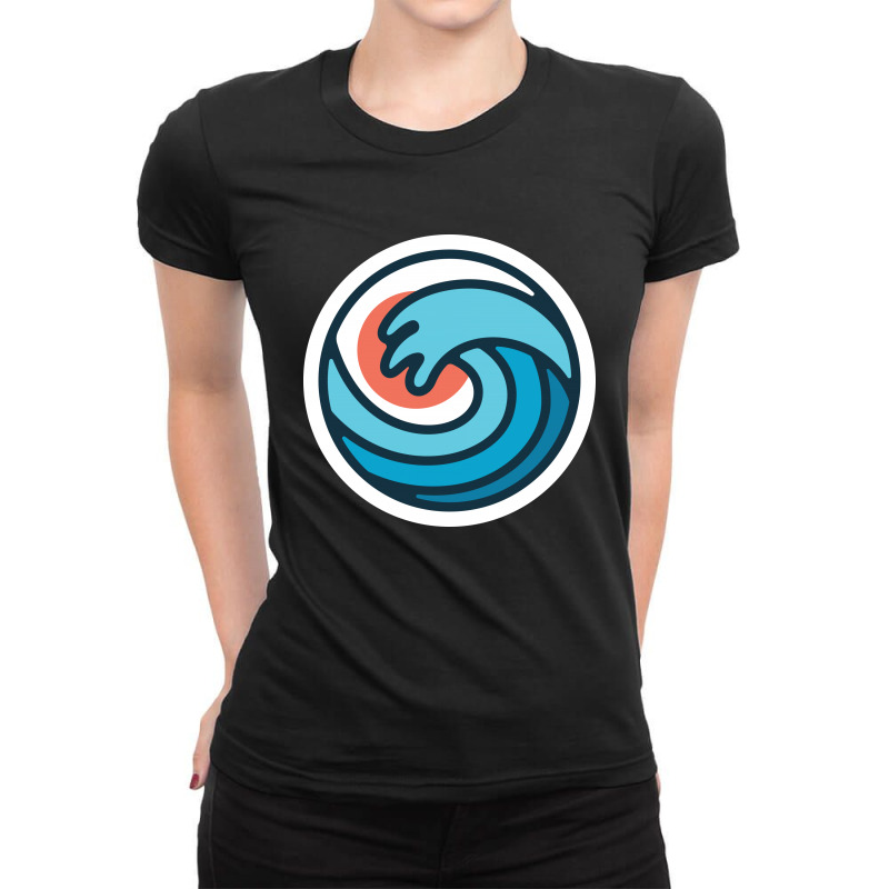 Wave Ladies Fitted T-Shirt by Quilimo | Artistshot