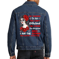 I Am The Storm Afro Hippie Hemophilia Warrior T Shirt Men Denim Jacket | Artistshot