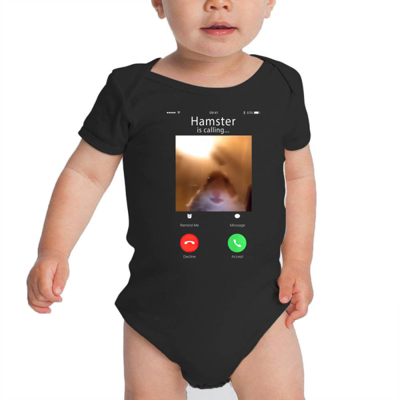 Dank Hamster Staring Front Camera Hamster Calling Baby Bodysuit | Artistshot