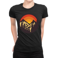 Mountain Sunset Ladies Fitted T-shirt | Artistshot