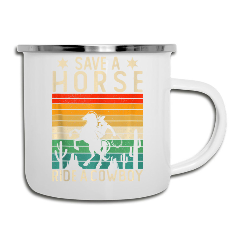 Horse Riding Adult Joke Save A Horse Ride A Cowboy Camper Cup | Artistshot