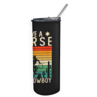 Horse Riding Adult Joke Save A Horse Ride A Cowboy Skinny Tumbler | Artistshot