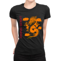 Artistshot Hot Trend Rising Spirit Orange Dragon Ladies Fitted T-shirt | Artistshot