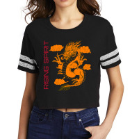 Artistshot Hot Trend Rising Spirit Orange Dragon Scorecard Crop Tee | Artistshot