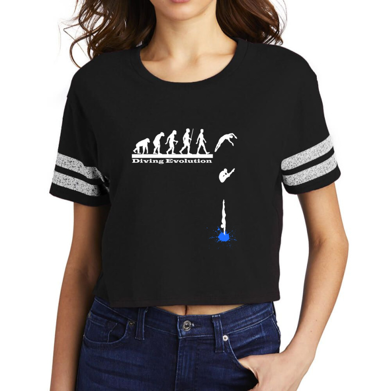 Springboard Diving Evolution Sport Platform Diver Gift Scorecard Crop Tee by TIMMYBWRIGHT | Artistshot