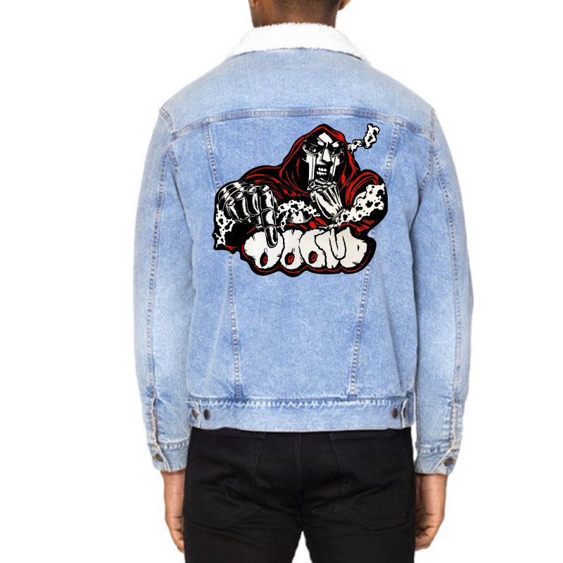 Red Skull Of Doom Unisex Sherpa-Lined Denim Jacket by withbenajd | Artistshot