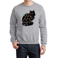 Black Cat Christmas Cat Mom Cat Dad Funny Xmas Cat Crewneck Sweatshirt | Artistshot