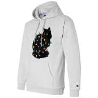 Black Cat Christmas Cat Mom Cat Dad Funny Xmas Cat Champion Hoodie | Artistshot