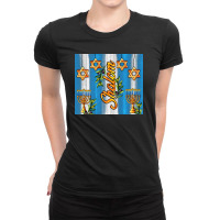 Shalom With Star Of David Ladies Fitted T-shirt | Artistshot