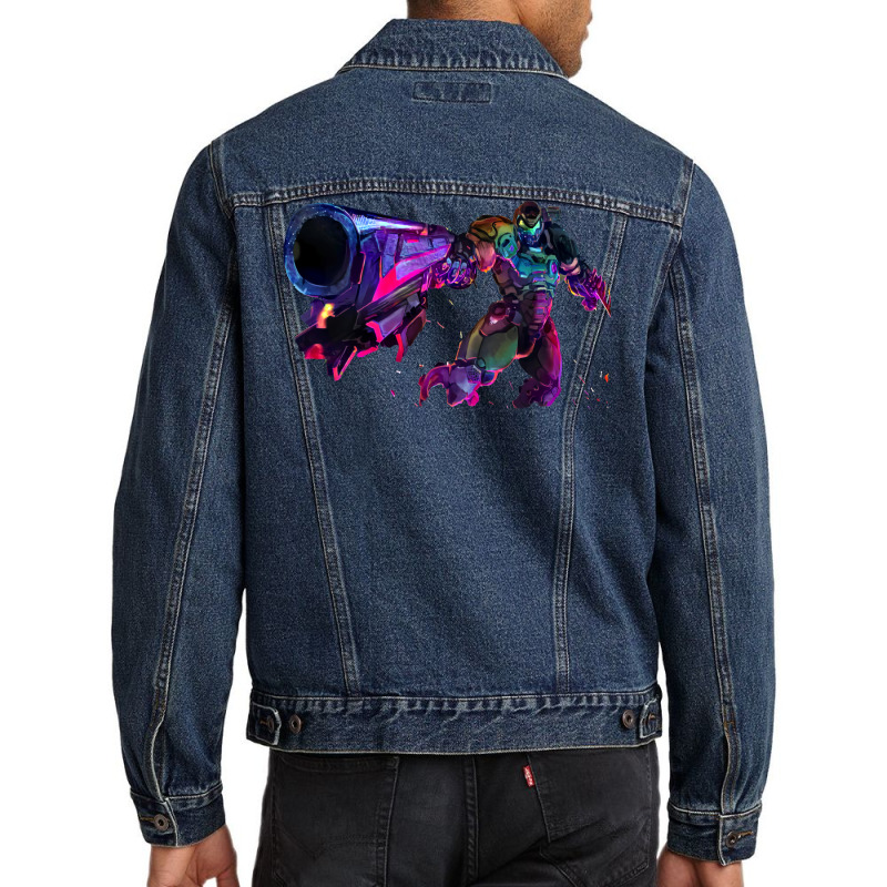 Shotgun Doom Men Denim Jacket by withbenajd | Artistshot