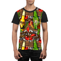 Beer Bottles With Wheat And Barley Graphic T-shirt | Artistshot