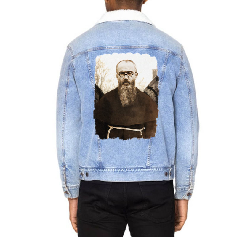 Saint Maximilian Kolbe Unisex Sherpa-lined Denim Jacket | Artistshot