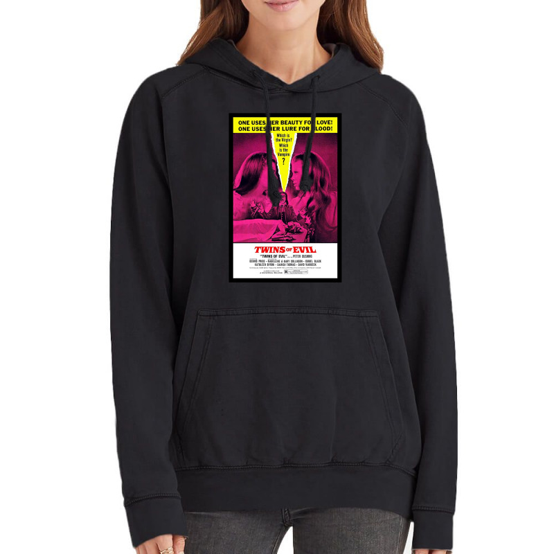 Vintage Movie Poster Horror Art Twins Of Evil Vintage Hoodie | Artistshot