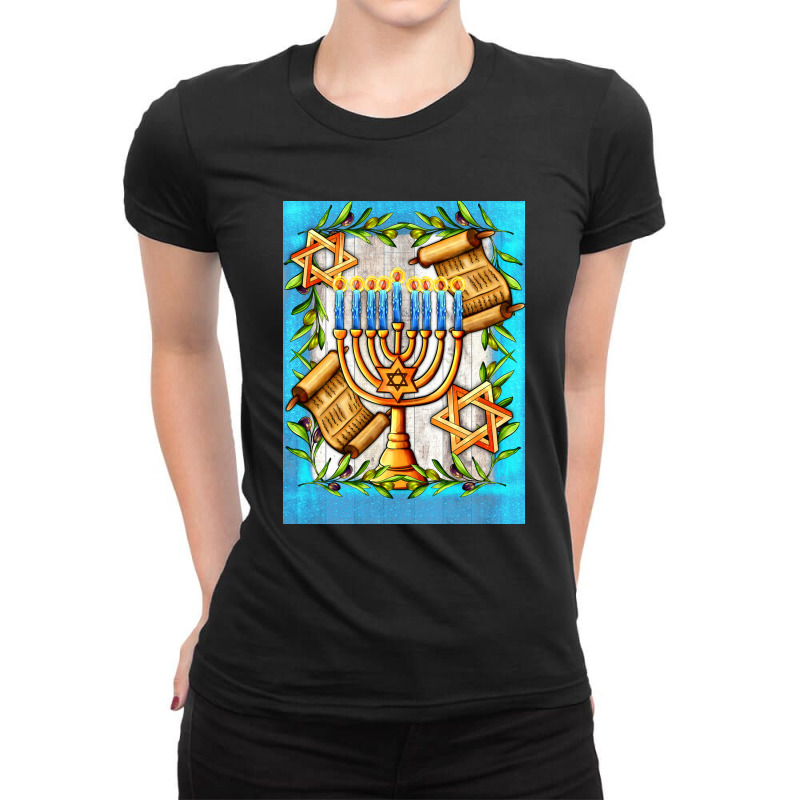 Candlestick With Parchment Ladies Fitted T-Shirt by AdoDesignShop | Artistshot