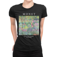 Claude Monet's The Artist's Garden At Giverny Art Lover T Shirt Ladies Fitted T-shirt | Artistshot