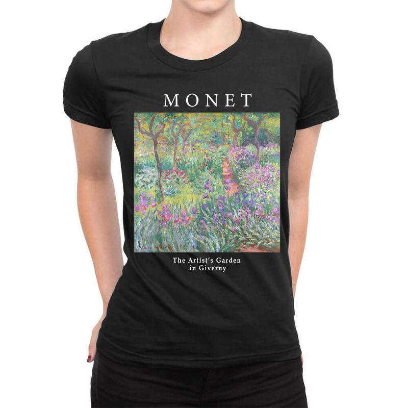 Claude Monet's The Artist's Garden At Giverny Art Lover T Shirt Ladies Fitted T-Shirt by javauxswar | Artistshot