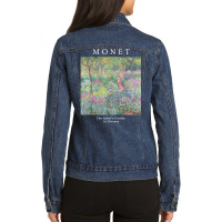 Claude Monet's The Artist's Garden At Giverny Art Lover T Shirt Ladies Denim Jacket | Artistshot