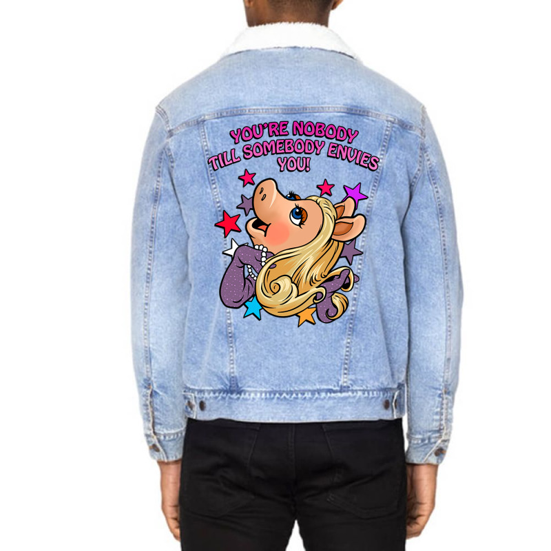 Miss Piggy Unisex Sherpa-Lined Denim Jacket by sokengmapeyik | Artistshot