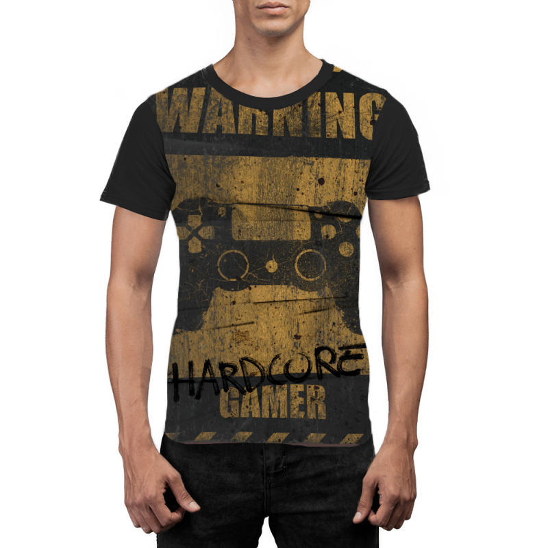 Warning Hardcore Gamer Graphic T-shirt | Artistshot