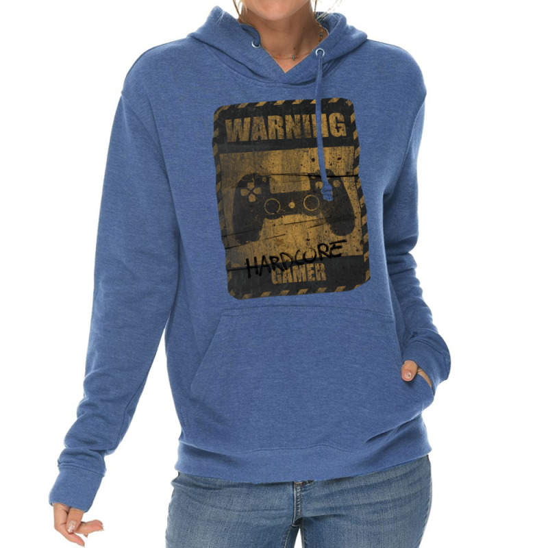 Warning Hardcore Gamer Lightweight Hoodie | Artistshot