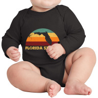 Limited Edition Vintage Retro Florida Strong Long Sleeve Baby Bodysuit | Artistshot