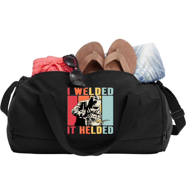 Limited Edition Vintage Welder I Welded It Helded Funny Welding Duffel Bag | Artistshot