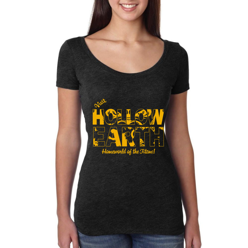 Trending Visit Hollow Earth Women's Triblend Scoop T-shirt by greggjvandervor | Artistshot