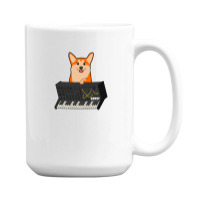 Funny Synthesizer Fan Korgi Corgi Dog Lover .png 15 Oz Coffee Mug | Artistshot