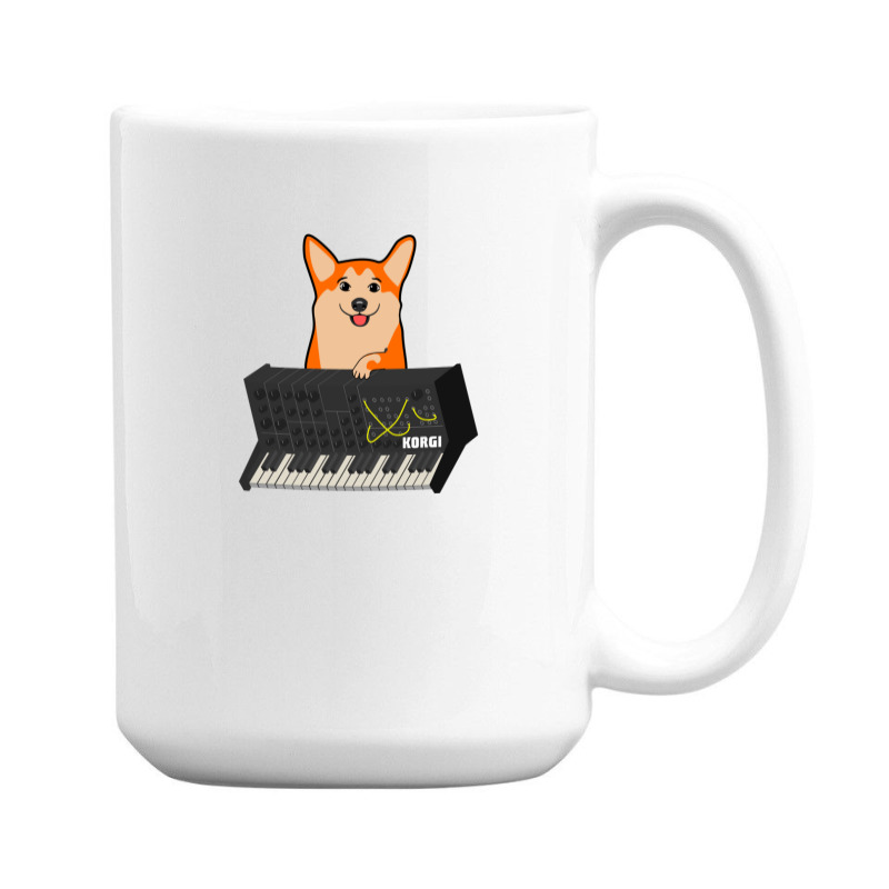 Funny Synthesizer Fan Korgi Corgi Dog Lover .png 15 Oz Coffee Mug | Artistshot