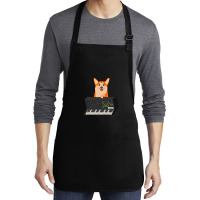 Funny Synthesizer Fan Korgi Corgi Dog Lover .png Medium-length Apron | Artistshot