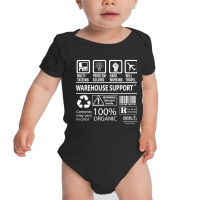 Limited Edition Warehouse Support T Shirt - Multitasking Certified Job Baby Bodysuit | Artistshot