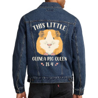 Cute Guinea Pig 4 Birthday T  Shirt Guinea Pig Quote For Your 4 Year O Men Denim Jacket | Artistshot