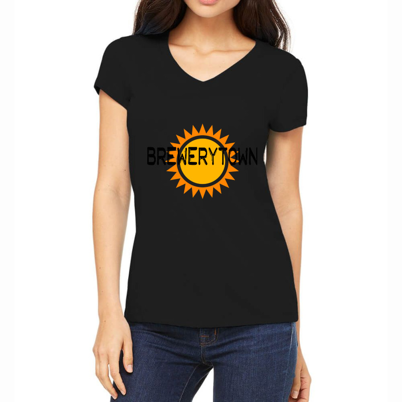 Artistshot Trending Sunny Brewerytown (black) Women's V-Neck T-Shirt by mckeebeckett3l9yxd | Artistshot