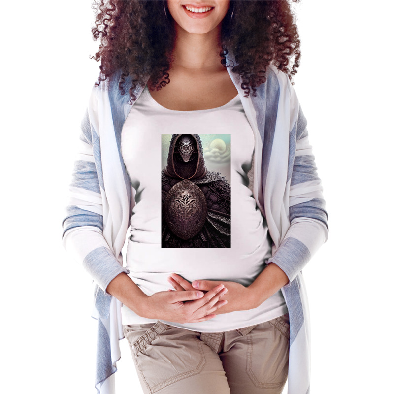 Armoured Warrior Maternity Scoop Neck T-shirt by medjikmeezahw | Artistshot