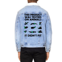 Product Tested On Animals Unisex Sherpa-lined Denim Jacket | Artistshot