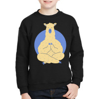 Llama Meditating T  Shirt Llama Meditating A Llama In A Yoga Pose Yoga Youth Sweatshirt | Artistshot