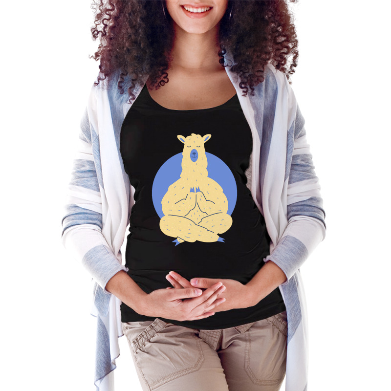 Llama Meditating T  Shirt Llama Meditating A Llama In A Yoga Pose Yoga Maternity Scoop Neck T-shirt by leland4353 | Artistshot