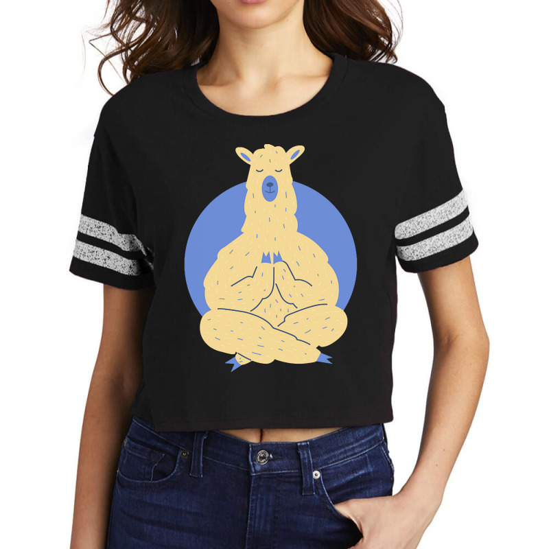 Llama Meditating T  Shirt Llama Meditating A Llama In A Yoga Pose Yoga Scorecard Crop Tee by leland4353 | Artistshot