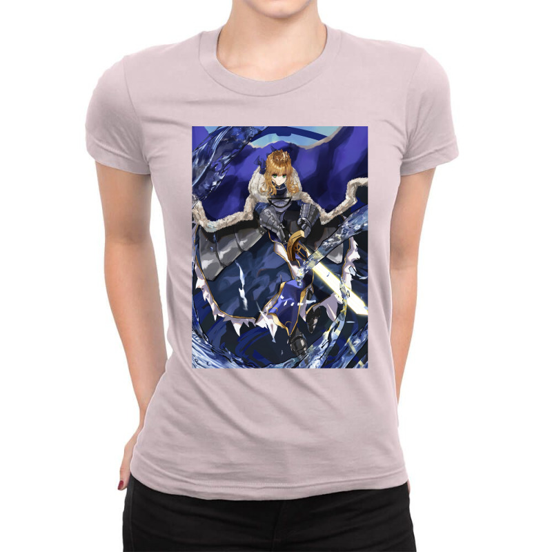 Fate Saber Incarnation Ladies Fitted T-Shirt by chanasrhyss4 | Artistshot