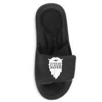 Funny Beard Shirt  This Is My Flavor Saver Bearded Man Slide Sandal | Artistshot