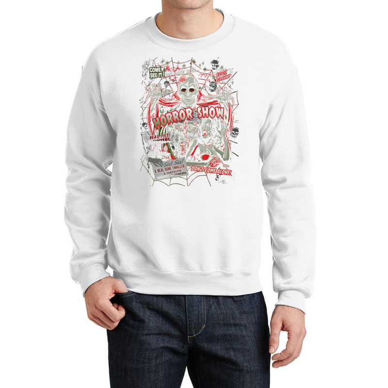 Spook Show Horror Movie Monsters Crewneck Sweatshirt | Artistshot