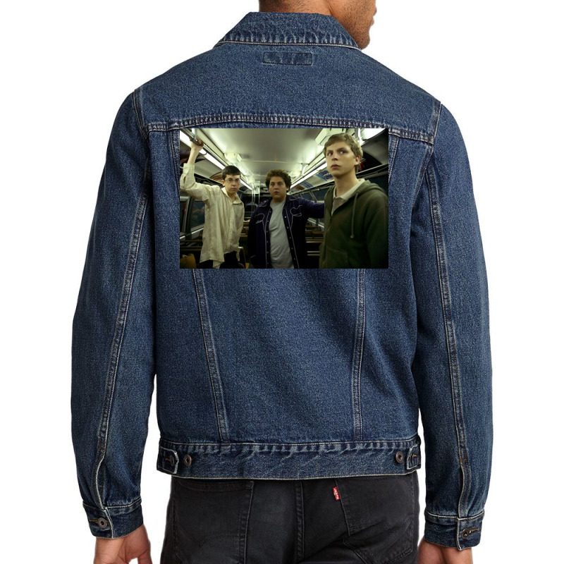 Superbad Train Scene Still Superbad Men Denim Jacket | Artistshot