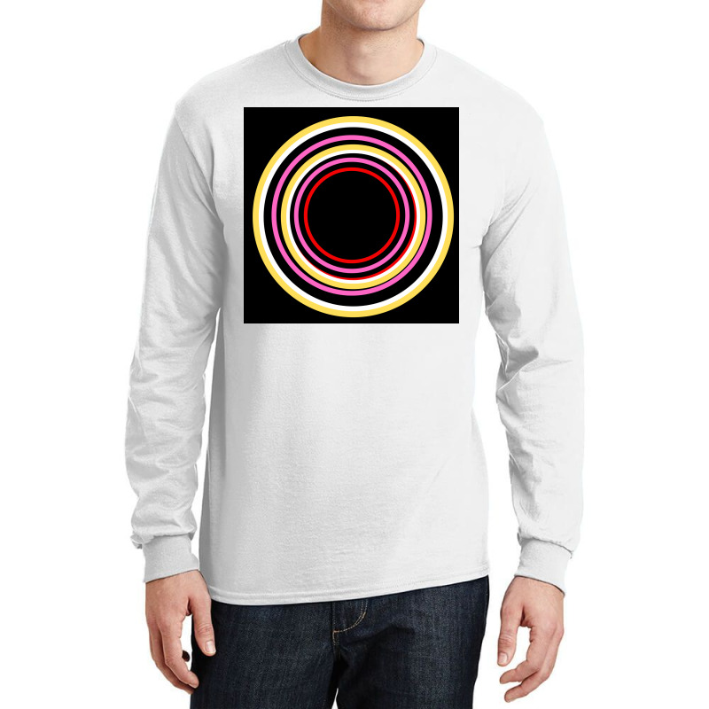 Colourful Circles On Black Colour Background Long Sleeve Shirts by American choice | Artistshot